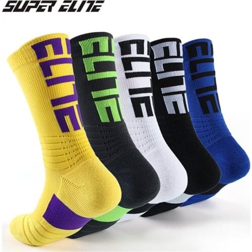 Outdoor Sports Elite Socks Men Professional Cycling Basketball Socks Breathable Sport Socks Non-slip Thick Running Socks