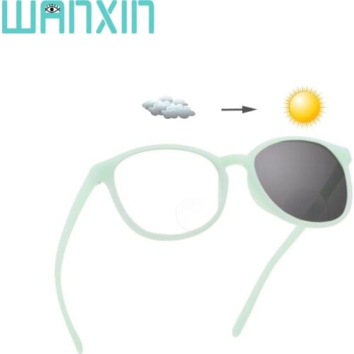 Wanxin High Quality, Bifocal Reading Glasses,Photochromic Dark Grey Sunglasses