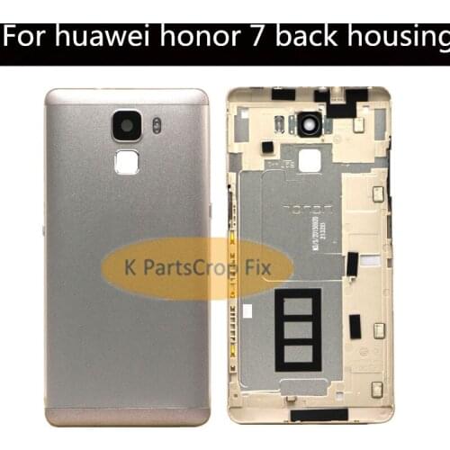 Gold/silver /black /pink color Battery Door Back Cover Housing Case For Huawei Honor 7 With Camera Lens+Power Volume Buttons