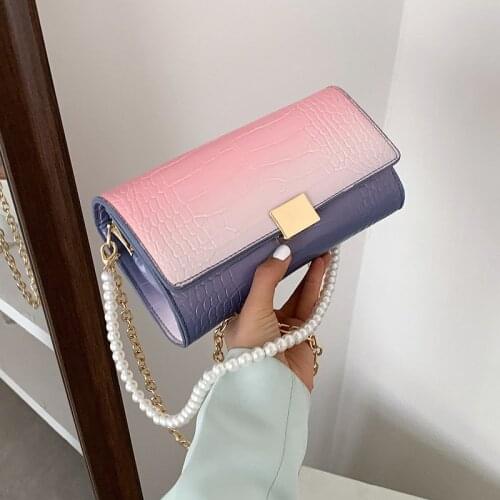 Women Gradient Leather Messenger Bags Designer Crossbody Bags for Women Handbags Brand Clutch Sac Female Shoulder Bag