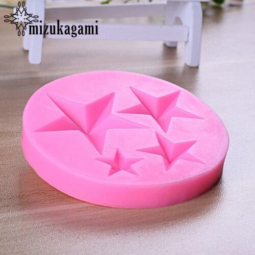 1pcs UV Resin Jewelry Liquid Silicone Mold 3D Stars Shape Resin Charms Molds For DIY Cake Decorate Lace Mold Making Jewelry