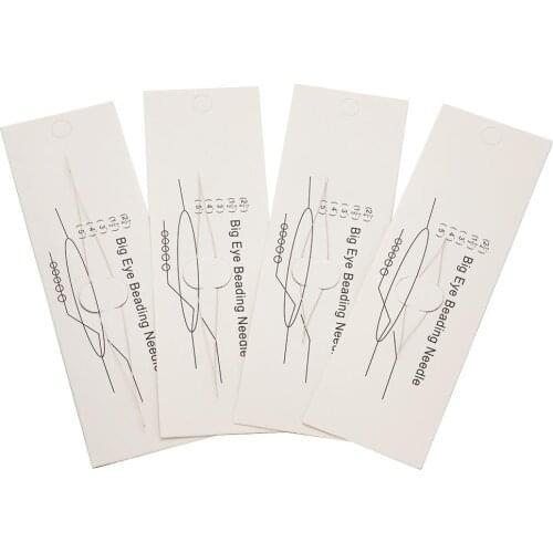 10pcs/set Stainless Steel Big Eye Beading Needles For Jewelry Handmade Beading tools