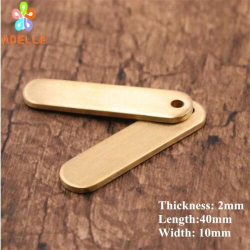 10x Polishing Thick Solid Brass Serial Number Blank Plate Telephone plate Identification Creative Keyring DIY Free shipping