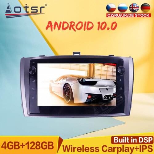 128G Android Car GPS Navigation For Toyota AVENSIS 2009+ Multimedia Player Auto Stereo Head Unit Radio Tape Recorder DSP carplay