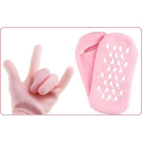 Reusable SPA Gel Socks Gloves Moisturizing woman Whitening Exfoliating Foot Mask Ageless Smooth Hand Mask Foot Care dhl 20sets