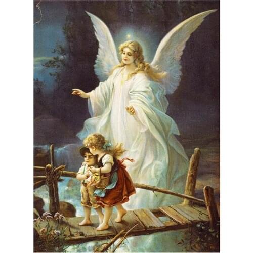 5D DIY Full Round/Square Diamond Painting Religion Angel &Girl 3D Embroidery Cross Stitch Rhinestone Mosaic Home Dector Art Y489