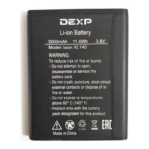 AZK NEW Replacemant Ixion XL140 Battery for DEXP Ixion XL140 FLASH phone battery 3.8V 3000mAh