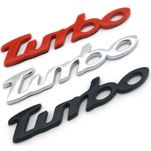 Motorcycle Accessories Car Turbo ABS Chrome Rear Badge Emblem Sticker