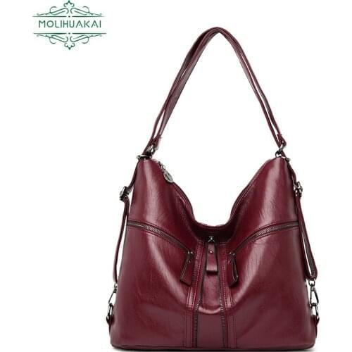 High Quality Ladie PU Leather Backpack Fashion Multifunctional Shoulder Bag Mochilas Feminina Preppy Anti Theft Student Backpack