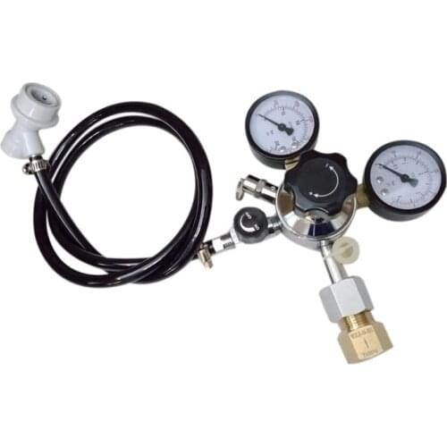 Home Brew Beer Gas Line Assembly, 5/16 inch PVC Gas Carbonation Hose,W21.8 Co2 Regulator with Convert Adapter for Co2 Gas Bottle