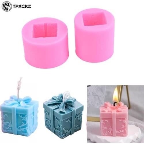 Candle Mould Silicone Candle Mould DIY Christmas Box Soap Aroma Mold 3D Soap Mould Craft Resin Molds Decorating Tool Crafts Moul