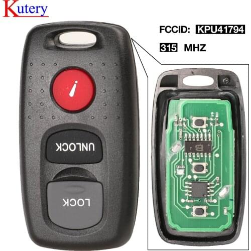 Kutery For Mazda 3 6 MPV Protege 5 3 Buttons Remote Key Keyless Entry Fob Transmitter Alarm Beeper Clicker KPU41794 315Mhz