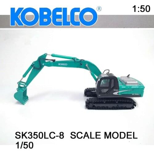 Diecast Toy Model 1:50 Scale Kobelco SK350LC-8 Hydraulic Excavators with Metal Track Construction Machinery Vehicle Toy Model
