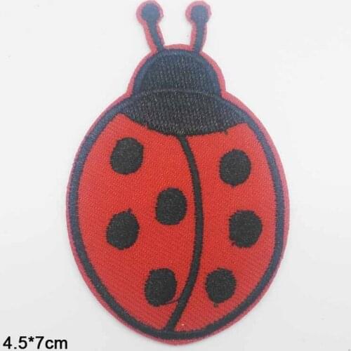 Ladybug Ladybird Insect Iron On Patch Embroidered Clothes Patch For Clothing Boy Clothes Stickers Garment Apparel Accessories