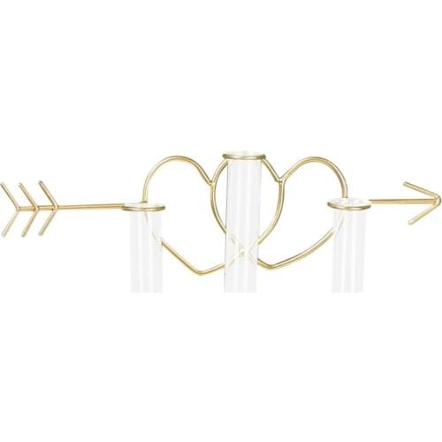 Nordic Wrought Iron Wall Hydroponic Glass Hanging Vase Plant Flower Terrarium Container Hanger Home Decoration