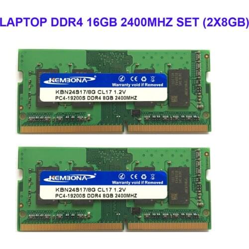 Kembona LAPTOP DDR4 16GB KIT(2X8GB) RAM Memory 2400mhz 2666MHZ Memoria 260-pin SODIMM RAM Stick free shipping