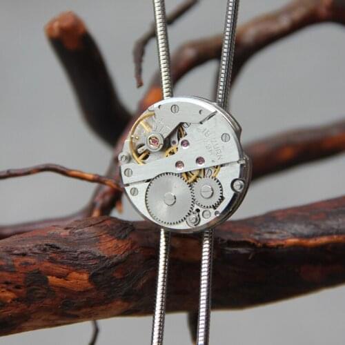 Original design mechanical punk movement bolo tie bolo tie tide brand dark black rope creative gift for men and women