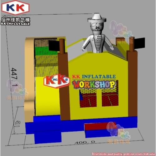 Pirate Theme Design PVC Inflatable Castle With Slide Factory Price Customized Bounce House