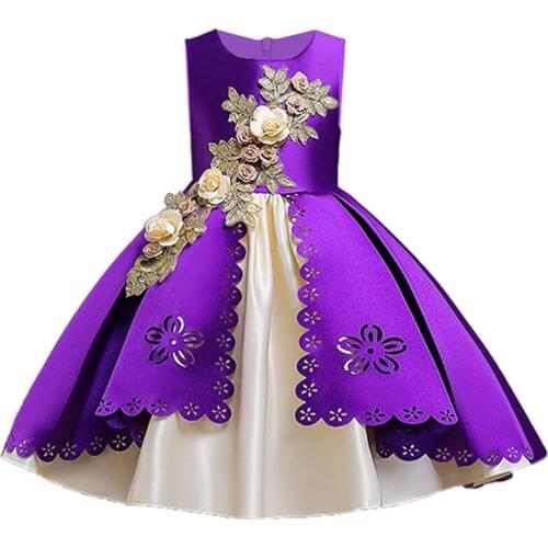 2019 Winter Christmas Dress Girls Wedding Party Elegant Tutu Princess Dress Kids Dresses For Girls Clothing vestidos 3-12 Years