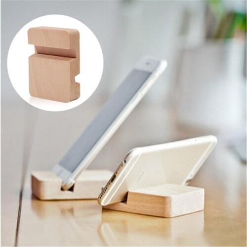 Wooden Mobile Phone Holder Universal Stand for iPhone 11 X 8 7 Phone Stand for Samsung S20 10 Tablet Stander Bracket Double Slot