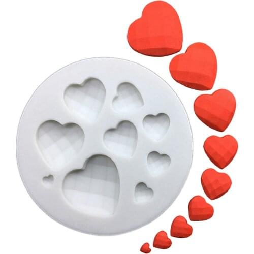 Heart Shape Silicone Sugarcraft Mold Chocolate Cupcake Baking Fondant Cake Decorating Tools