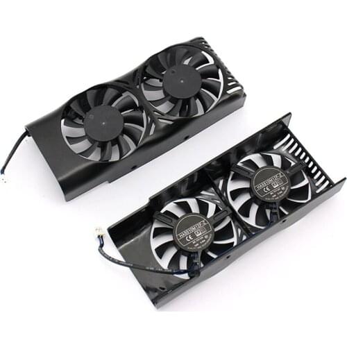 Replacement Dual Fan Cooling Fan Graphics Card Cooler with Housing for MSI GeForce GTX 1050 2GT LP Accessories