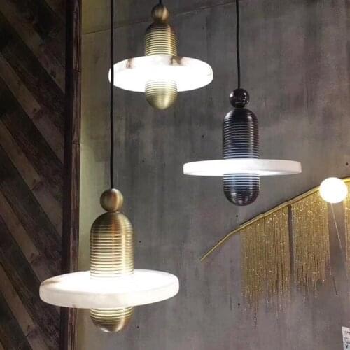 Modern Pendant Lamp Nordic Marble LED Pendant Light Dining Room Living Room Bedroom Bedside Hanglamp Home Decor Light Fixstures