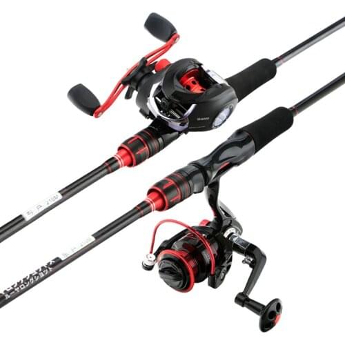 1.8M 2.1M 2.4M Lure Rod Carbon Fiber M Power Spinning Casting Olta with Wheel Telescopic Fishing Stick Distance Throwing Pole