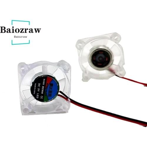 3D Printer 2510 3010 4010 Cooling Fan LED Light Cooler Fan Luminous Hydraulic Bearing Fan Mini 5V/12V/24V Radiator