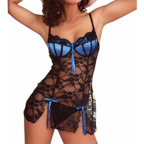 Women Bow Sleepwear Sexy Women Nightdress V Neck Nightgown Lace Lingerie Night Dress Sleeveless Ladies pijama nightwear 2020