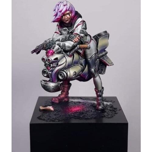 1/24 Girl with motor(no base) Resin Figure Building Kit