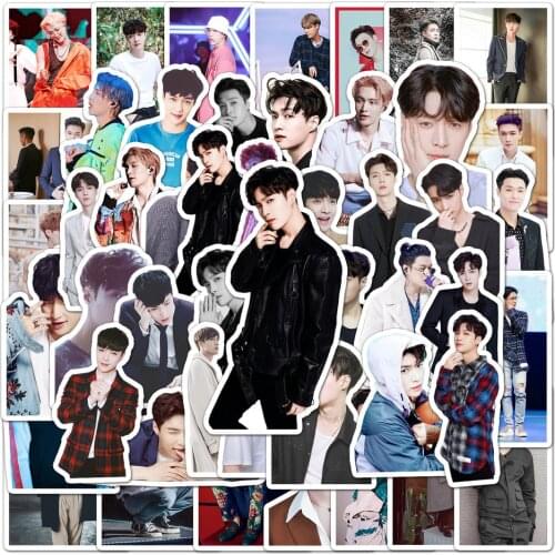 10/50Pcs KPOP EXO Adhensive Stickers Zhang Yixing Sticker for Luggage Skateboard Phone Laptop Bicycle Wall Guitar Scrapbooking