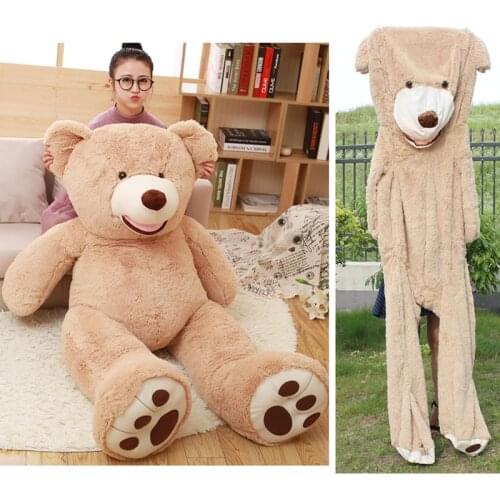 100-260cm America Giant Teddy Bear Plush Toys Skin Girls Kids Christmas Birthday Gift