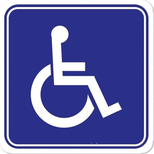 3*3inch 10pcsDisabled Wheelchair Sign Stickers Disability Sign Handicap Sign Sticker Vinyl Sticker Decal Dark Blue and White