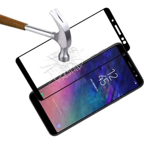3D Full Glass For Samsung Galaxy A8 2018 A530f Plus A730 A730f A 8 A6 A6+Screen Protective Tempered Glass Protector Film Black