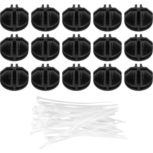 40pcs Wire Cube Connectors Closet Connectors with 40pcs Cable Zip Ties