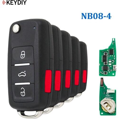 5PCS/LOT Universal Remote Key NB-Series 4 button NB08 NB08-4 for KD900 KD900+ URG200 KD-X2 (All Functions Chips in One Key