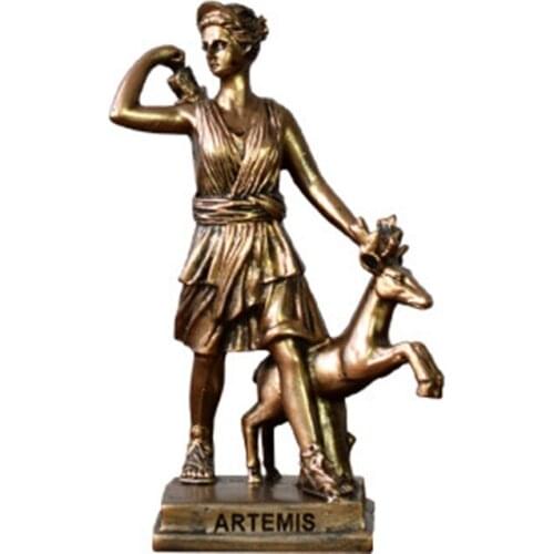 Artemis Moon Goddess Retro Crafts Creative Cafe Greek Mythological Home characters sculpture Desktop Statue decoration A561
