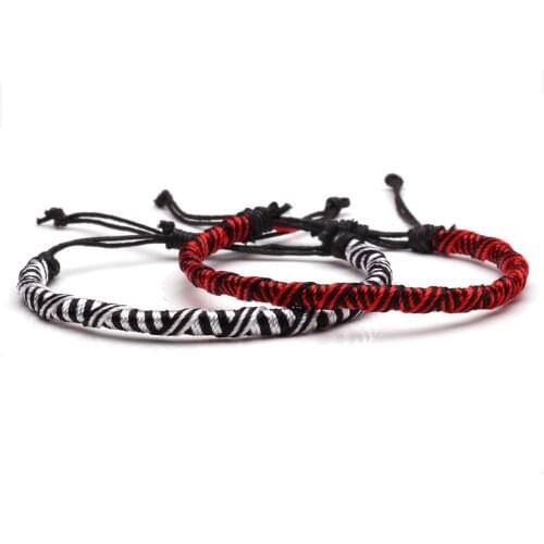 Bohemian Chinese staircase Knot Braided Friendship Bracelet Women Men Black Red White Cord Handmade Adjustable Lover Jewelry Her