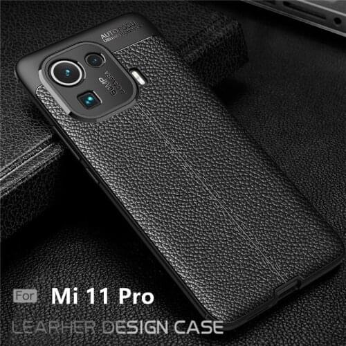 For Cover Xiaomi Mi 11 Pro Case For Mi 11 Lite Pro Ultra Capas Luxury Back Bumper TPU Soft Leather For Fundas Mi 11 Pro Cover