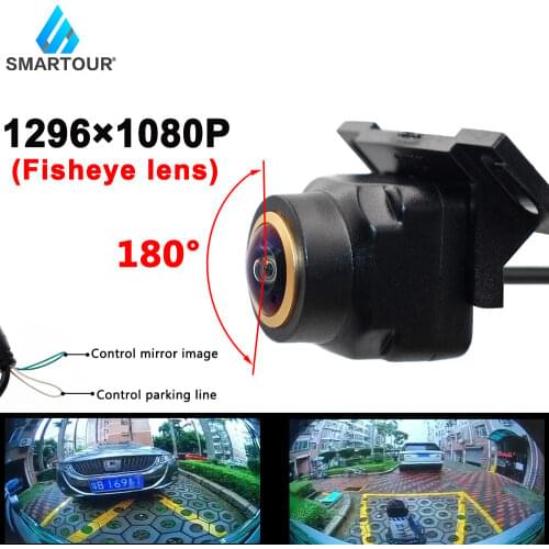 Smartour HD Intelligent dynamics Fisheye Lens Night Vision CVBS Rearview Reverse Backup Golden Camera For Android Car Monitor