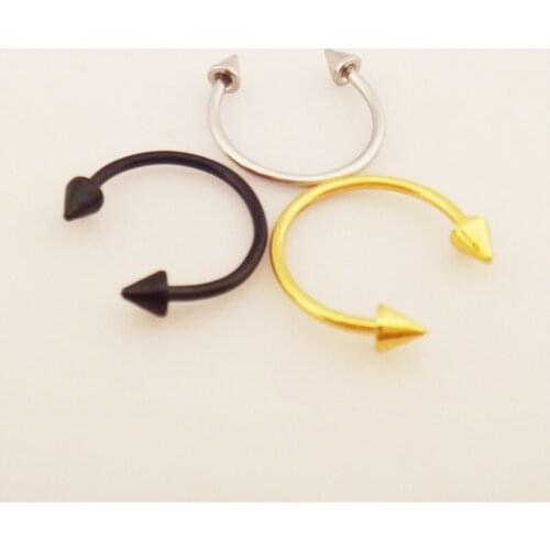 4PCS/PACK Spike Nose Ring Lip Ring Ear Cartilage Earrings for Men Women Unisex Cool Stainless Steel Body Piercing Jewelry