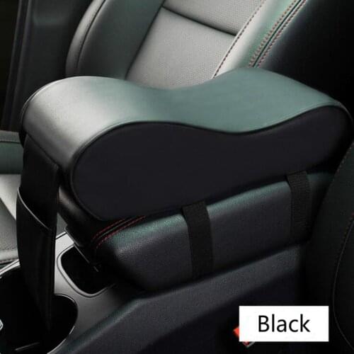 Leather Car Central Armrest Pad Black Auto Center Console Arm Rest Seat Box Mat Cushion Pillow Cover Vehicle Protective Styling