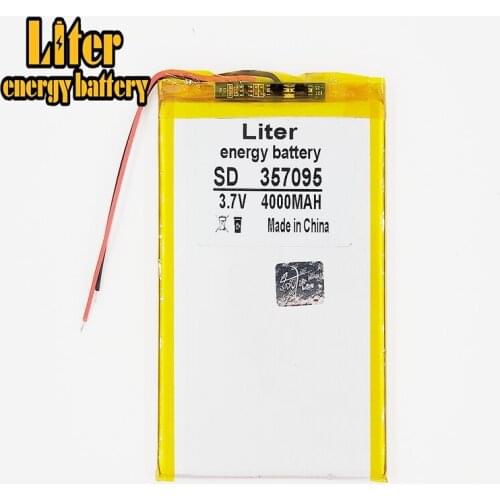 3.7V 4000mah (polymer lithium ion battery) Li-ion battery for tablet pc 7 inch MP3 MP4 [357095]