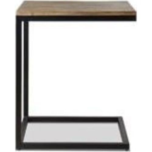 Metal Leg Wood Walnut Color C Side Table Home Design