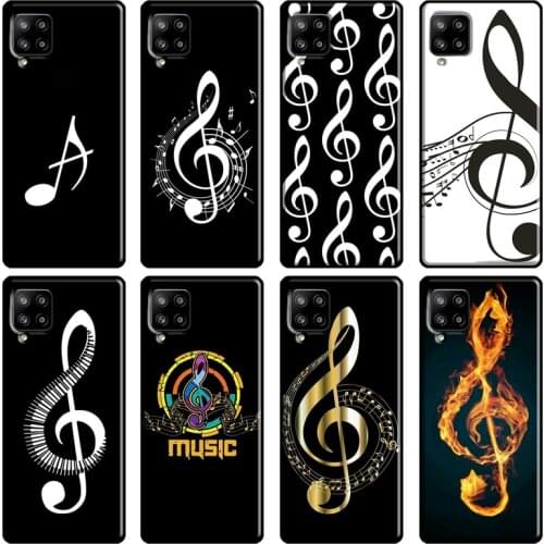 Music Note Musical Treble Clef Phone Case For Samsung Galaxy A51 A70 A71 A72 A52 A41 A31 A02S A12 A21S A20e A10 A40 A50