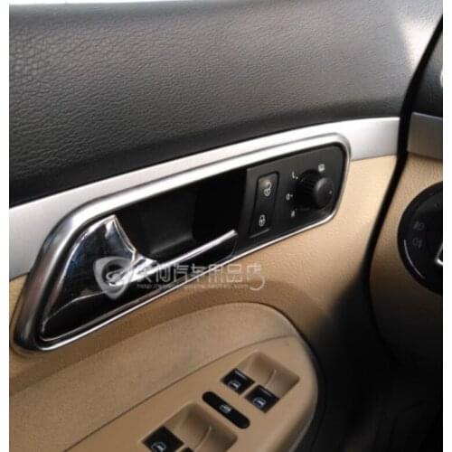 For 2005-2015 Volkswagen Touran caddy stickers Touran the inner door handle decorative sheet stainless steel stickers 4pcs