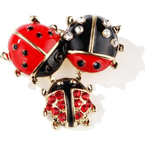 Miraculous New Handmade Oil Insect Brooch Fashion Animal Brooch Rhinestone Female Jewelry Ladybug Brooch