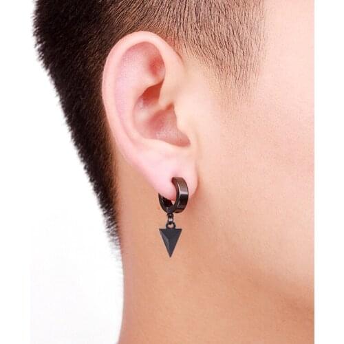 Punk Titanium Steel Stud Earring Men Women Gothic Street Pop Hip Hop Ear Jewelry