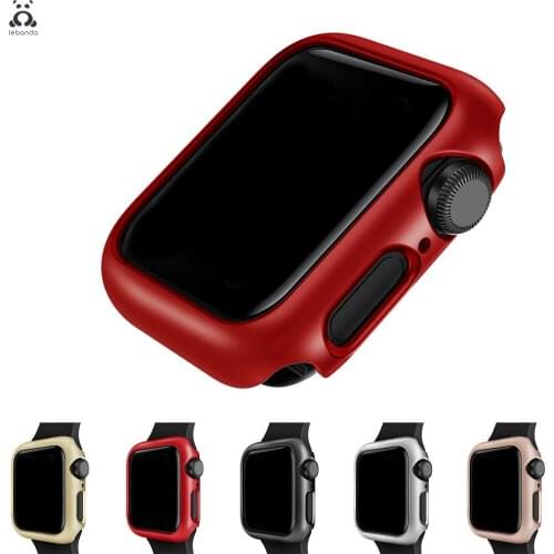 Lebanda Plastic cover for Apple Watch series 6 SE 5 4 3 2 1 hard PC frame normal bumper protector for iWatch slim fit case band